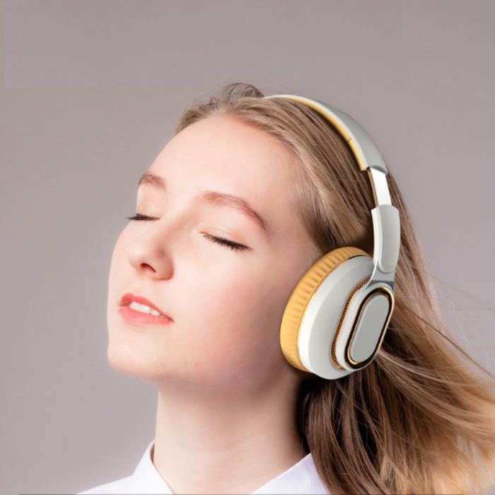 Foldable Bluetooth Headset with Dragon Design: black, orange over-ear headphones, modern style