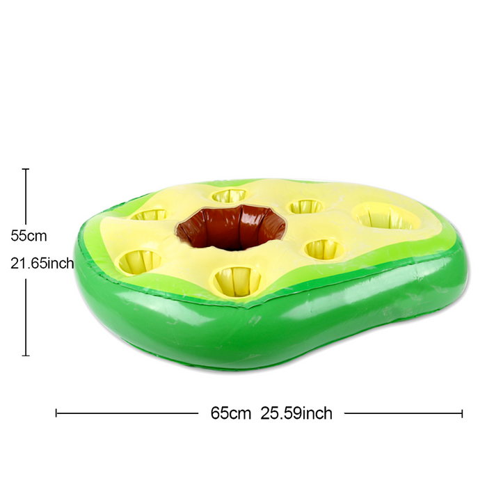 Food-Inspired Floating Tables for Swimming Pools: bright green, yellow-green picnic/snack theme, cartoon novelty style