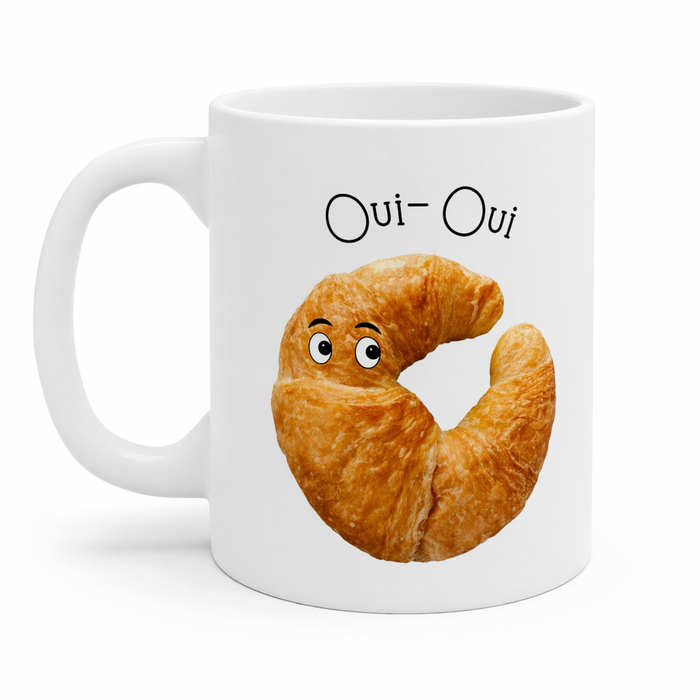 French Croissant Themed Novelty Mug Default