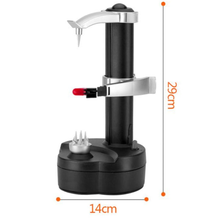 Fruit and Vegetable Peeler with Automatic Function: white, gray electric fruit peeler, functional kitchen appliance style