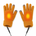 Full Finger Heated Touch Screen Gloves for Women Yellow