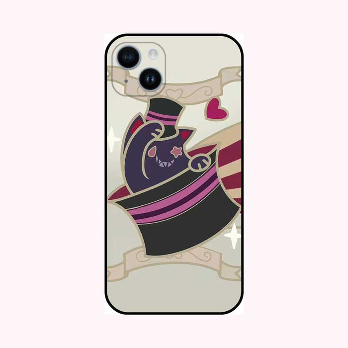 Genshin Fontaine Character Phone Cases: cream, black cartoon magician top hat