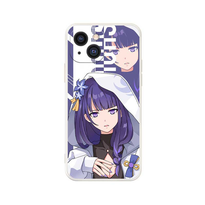 Genshin Impact Archon Phone Cases: white, mint green anime-style girl character, kawaii anime cartoon style