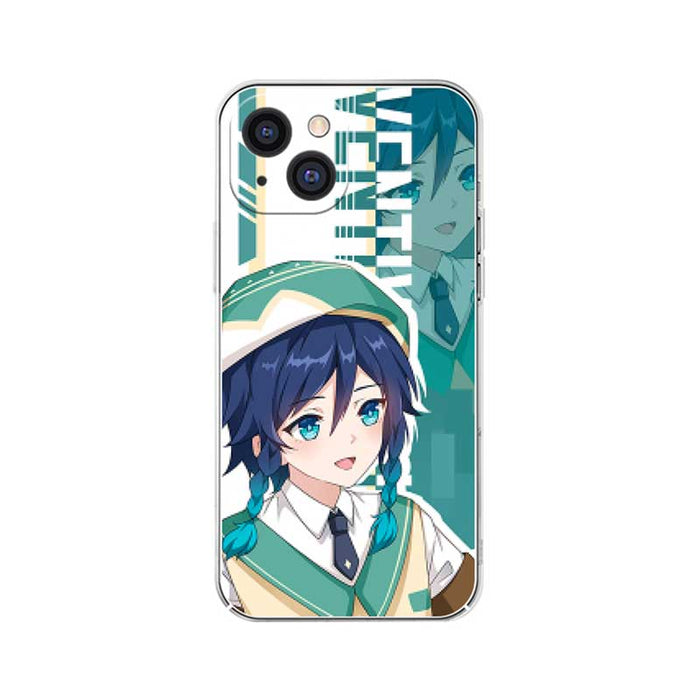 Genshin Impact Archon Phone Cases: white, mint green anime-style girl character, kawaii anime cartoon style