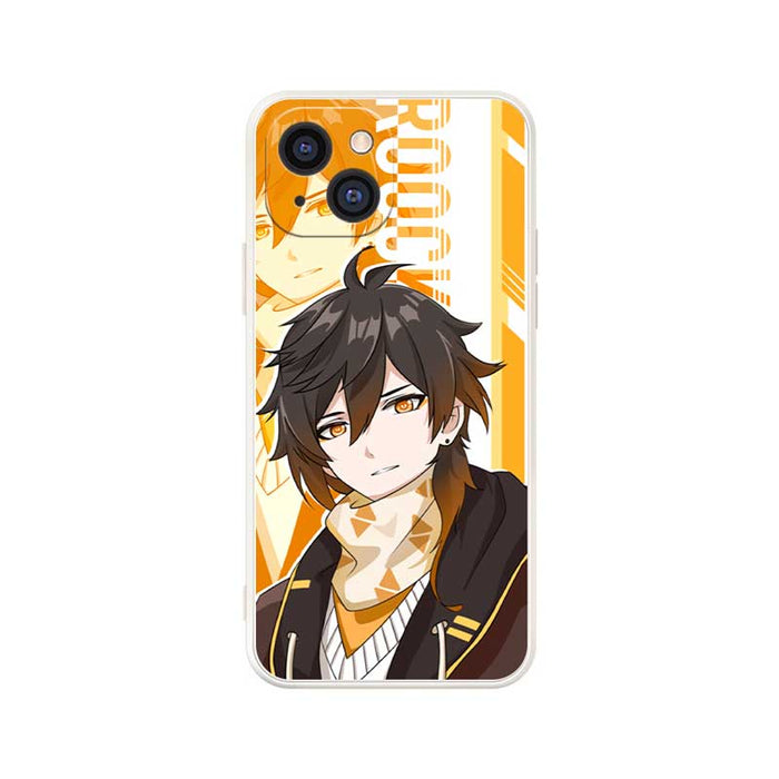 Genshin Impact Archon Phone Cases: white, mint green anime-style girl character, kawaii anime cartoon style