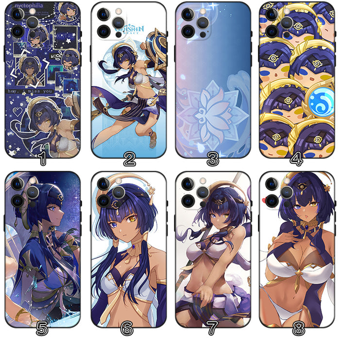 Genshin Impact Candace Phone Case: Protection, Durability, Style: blue, purple anime-style female characters, anime, fantasy