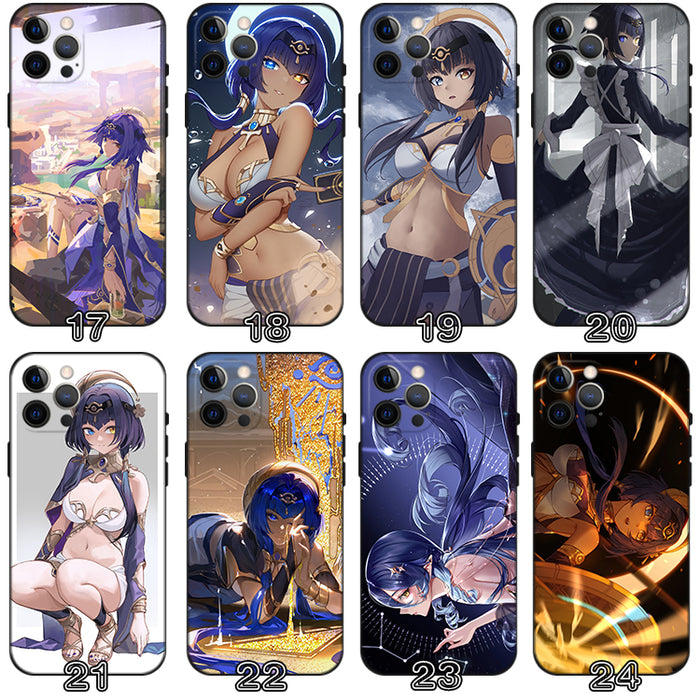 Genshin Impact Candace Phone Case: Protection, Durability, Style: blue, purple anime-style female characters, anime, fantasy