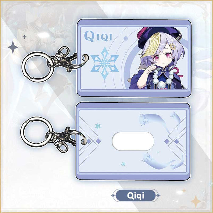 Genshin Impact Card Holders, 6 Designs: red, white Diluc character, anime/cartoon style