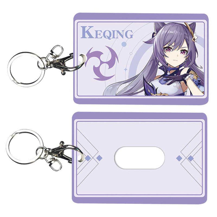 Genshin Impact Card Holders, 6 Designs: red, white Diluc character, anime/cartoon style