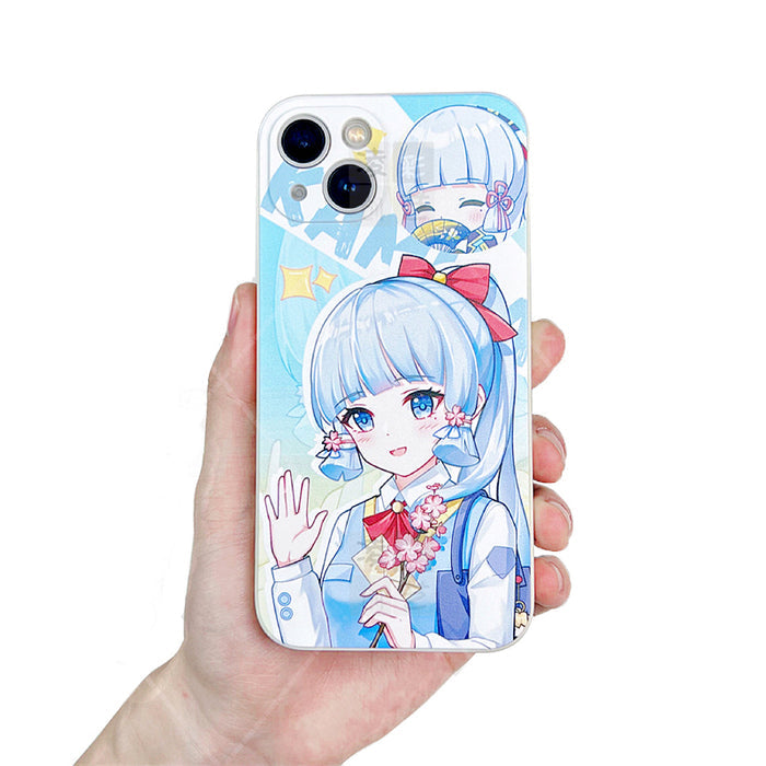 Genshin Impact Fanart iPhone Cases: white, cream anime-style blonde character with animal-like ears, anime, cartoon, kawaii s
