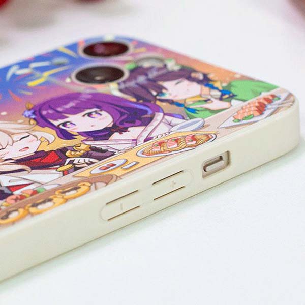 Genshin Impact Lantern Rite Festival Phone Case: transparent, white phone case, minimal style