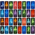 Genshin Impact Phone Case Collection featuring Silhouette Arts: navy blue, brown anime-style character silhouettes, cartoon