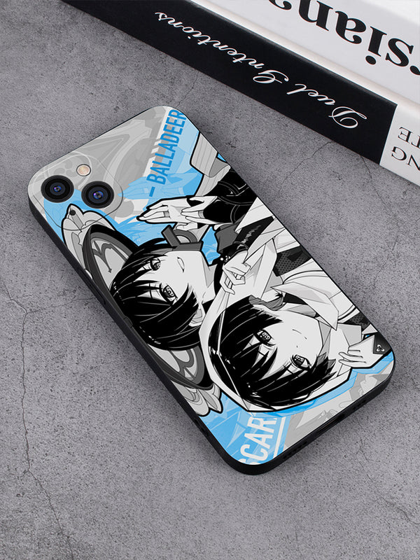 Genshin Impact Phone Cases Collection: white, black anime-style male characters, anime, graphic style