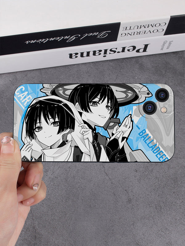 Genshin Impact Phone Cases Collection: white, black anime-style male characters, anime, graphic style