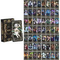 Genshin Impact Tarot Card Set: black, gold Genshin Impact characters, anime fantasy, ornate style