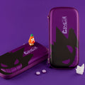 Ghost Switch OLED Case with Protection: purple, black Gengar character, cartoon character-themed style