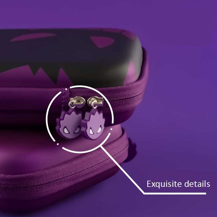 Ghost Switch OLED Case with Protection: purple, black Gengar character, cartoon character-themed style