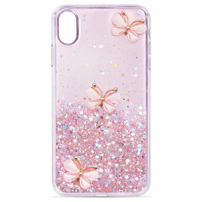 Glittery Butterfly Patterned Protective Cover Default