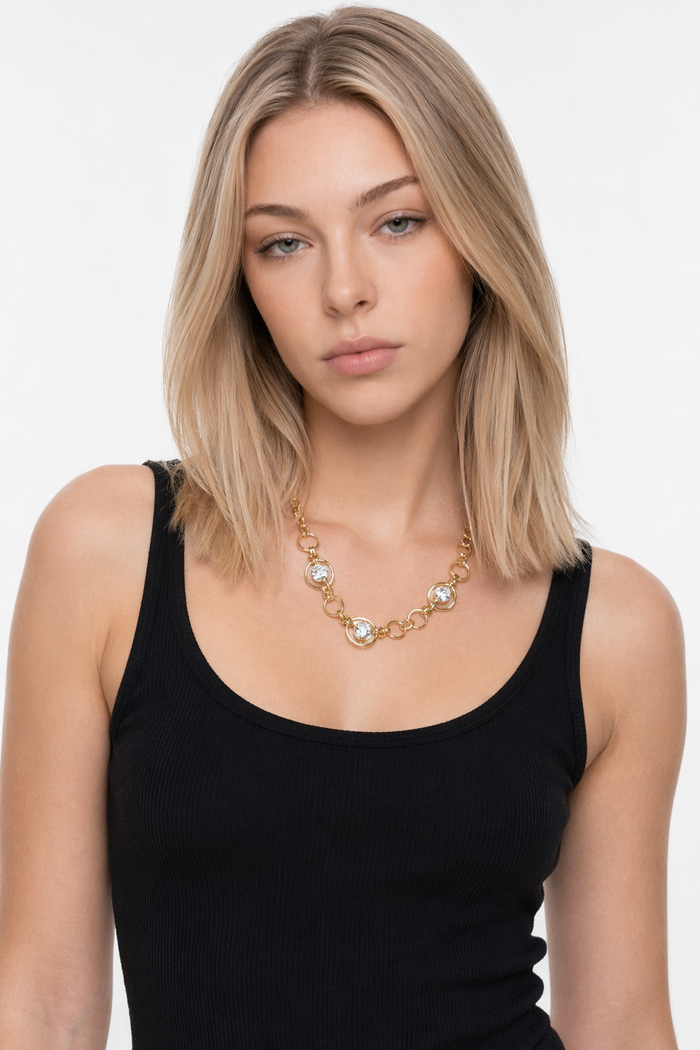 Gold Crystal Mika Necklace Default
