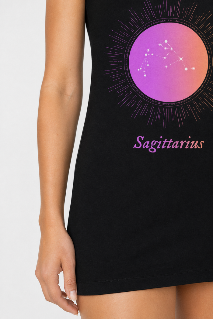 Gradient Zodiac T-Shirt for Women: Embrace Your Inner SAGITTARIUS! Black