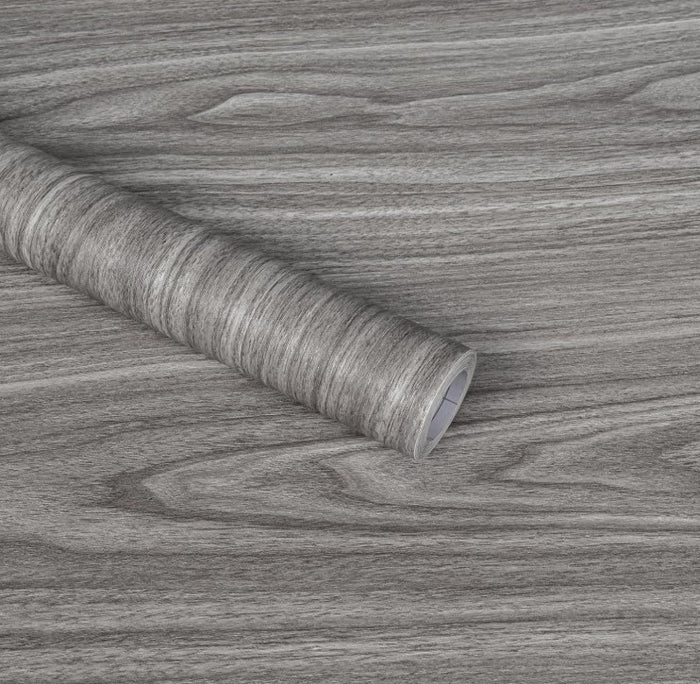Grey Wood Effect Vinyl Wrap 60x500cm Self Adhesive Wallpaper Paper-325