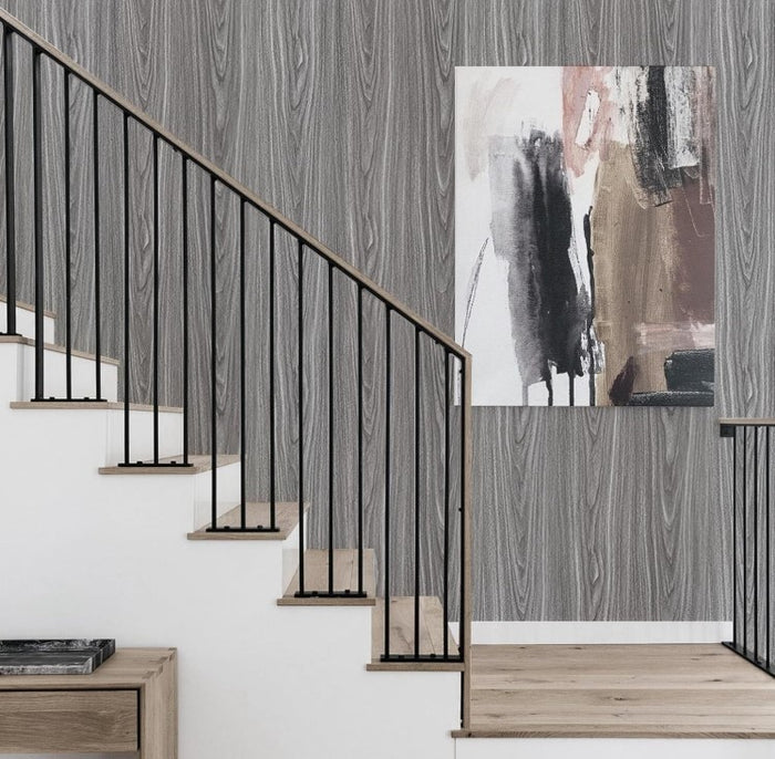 Grey Wood Effect Vinyl Wrap 60x500cm Self Adhesive Wallpaper Paper-325