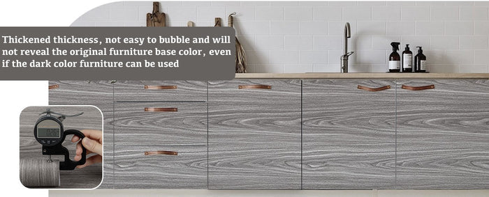 Grey Wood Effect Vinyl Wrap 60x500cm Self Adhesive Wallpaper Paper-325