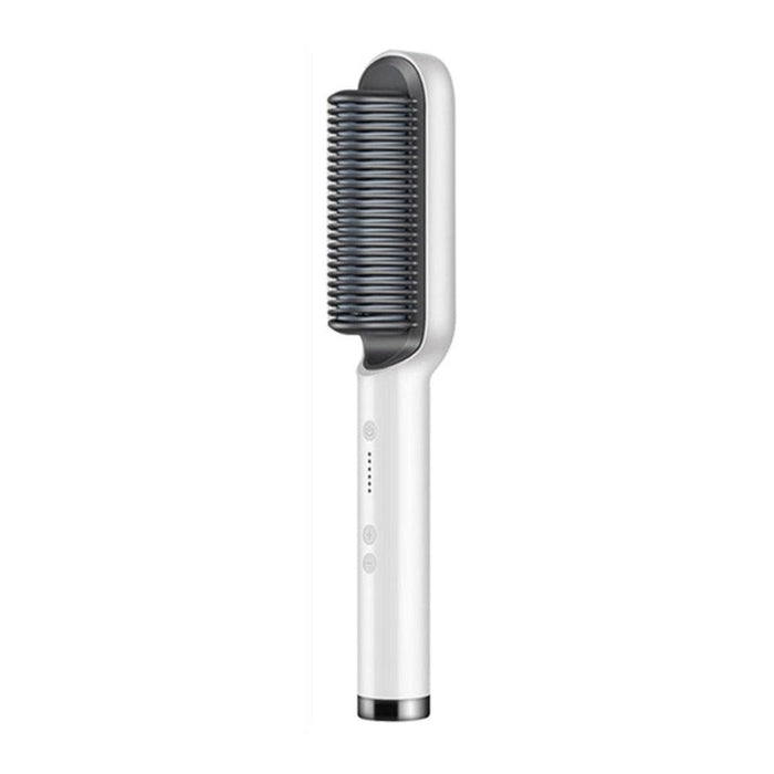 Hair Iron by Coseey: black, pink electric hair straightening brush, modern minimal style