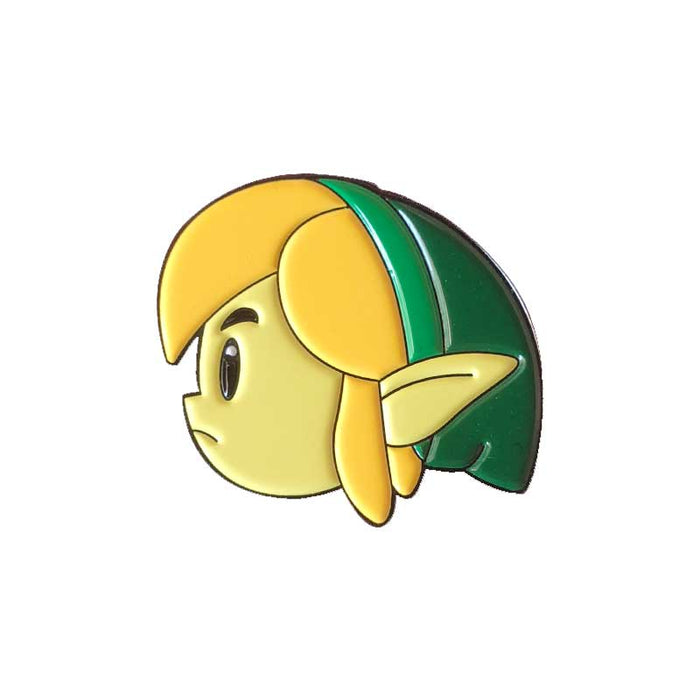 Hand-Painted Legend of Zelda Pins: gold, brown The Legend of Zelda / Link-themed symbols, cartoon gaming-themed enamel pin ar