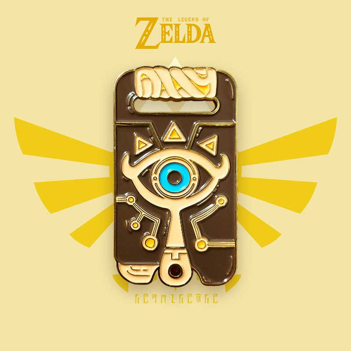 Hand-Painted Legend of Zelda Pins: gold, brown The Legend of Zelda / Link-themed symbols, cartoon gaming-themed enamel pin ar