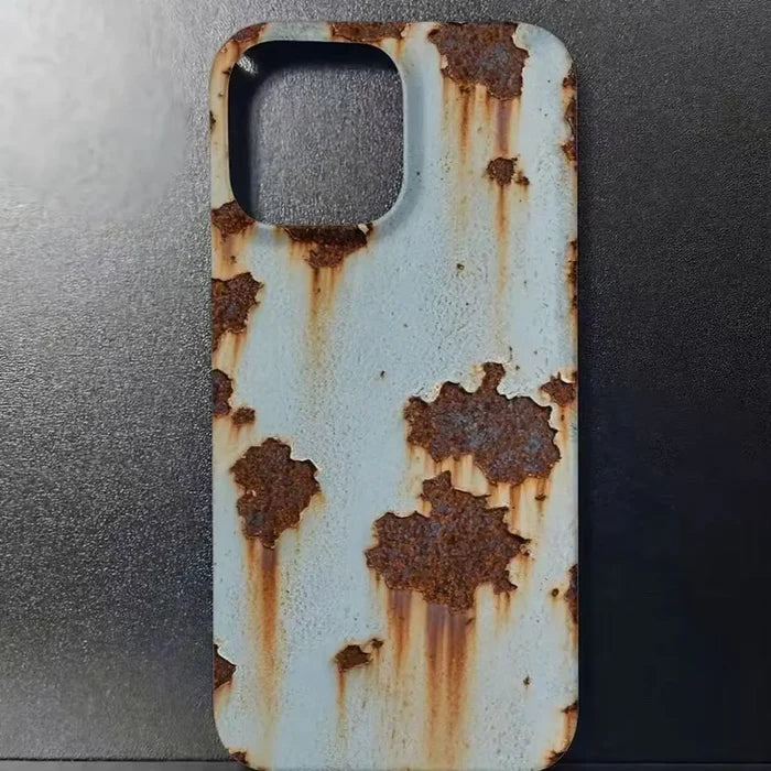 Heat Transfer Rusty Fleece Shell Style Film Hard Phone Shell Case for iphone