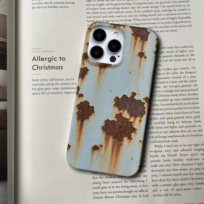 Heat Transfer Rusty Fleece Shell Style Film Hard Phone Shell Case for iphone