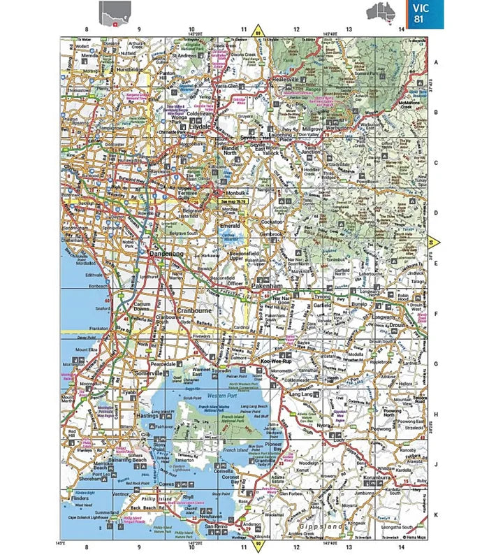 Hema Australia Road and 4WD Easy Read Atlas - Edition 13 (Spiral)