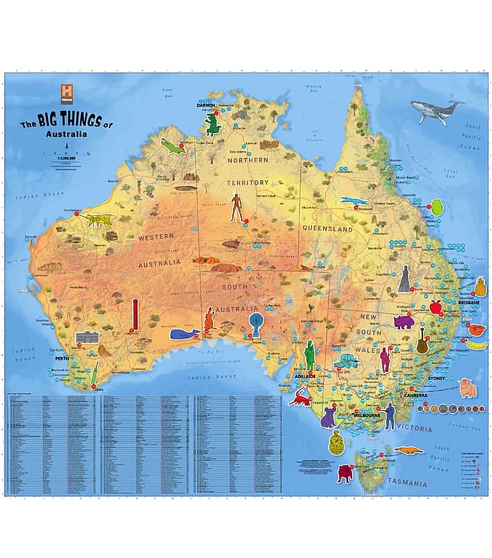 Hema Big things of Australia Map - Edition 1