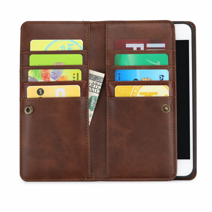 High-Quality Vegan Leather Case for iPhone Dark Brown