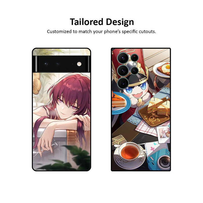 Honkai Star Rail Blade Phone Case: black, teal anime-style male characters, anime, fantasy, illustrated style