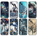Honkai Star Rail Dan Feng Phone Case: black, teal anime-style male character, anime, fantasy, illustrated style