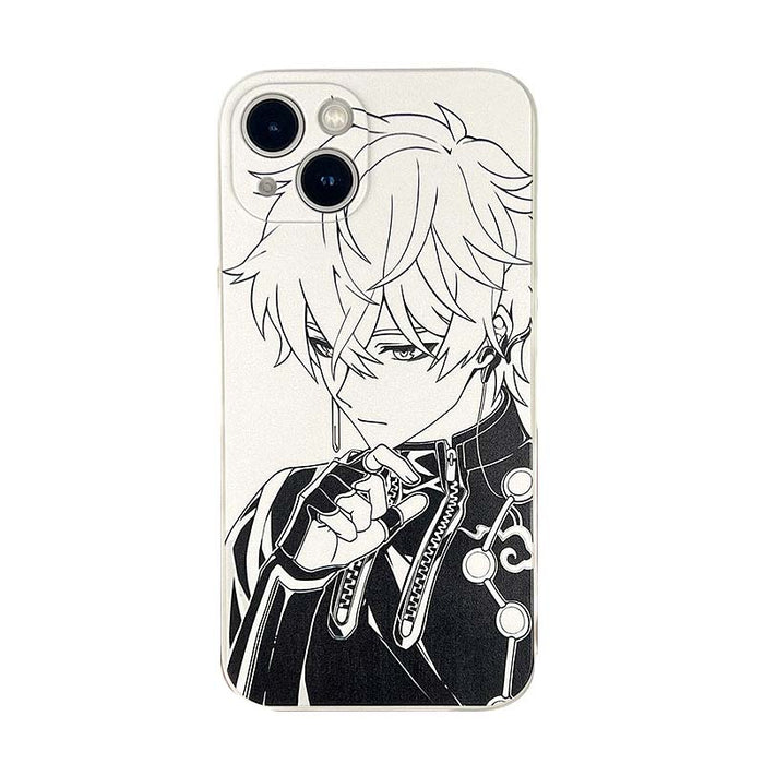 Honkai Star Rail Phone Cases Collection: white, black anime-style character, anime, monochrome line art style