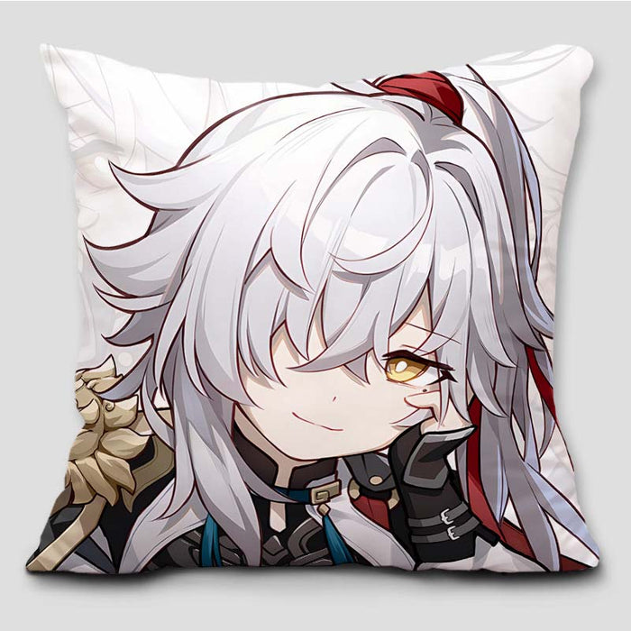 Honkai Star Rail Pillow Covers: Cozy and Adorable: white, pink anime-style female characters, anime, cartoon, kawaii style