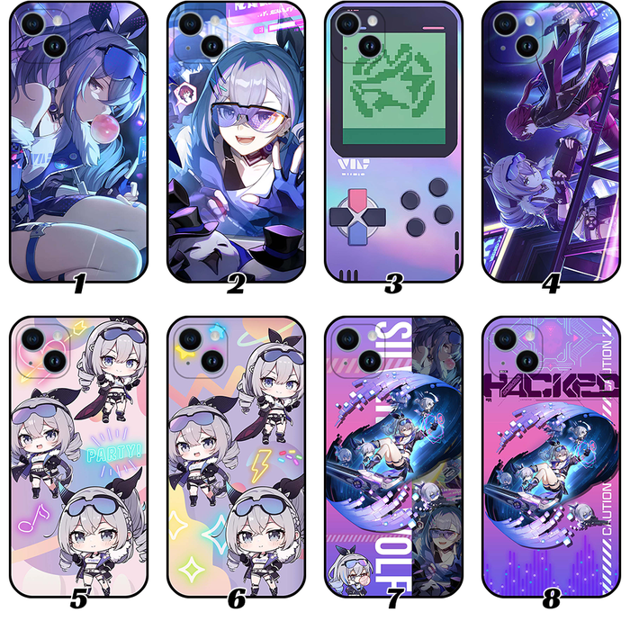 Honkai Star Rail Silver Wolf Phone Case: purple, blue anime-style female characters and gaming-themed graphics, kawaii, anime