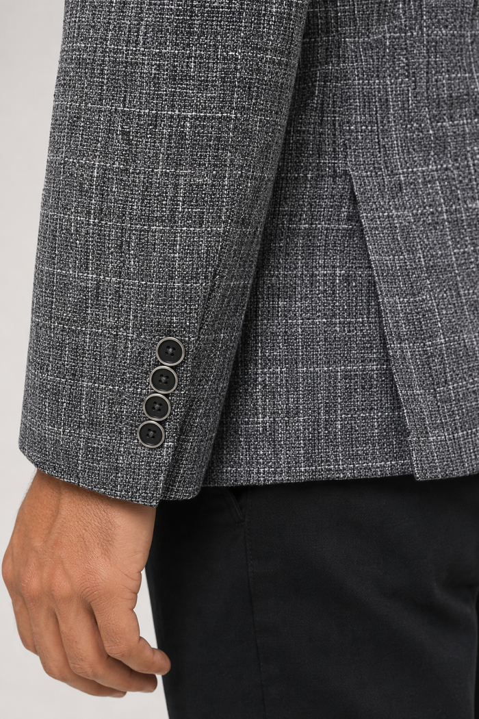 Houndstooth Classic Men's Blazer Gray