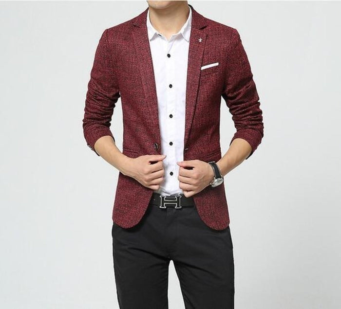 Houndstooth Classic Men's Blazer: gray, black blazer jacket, smart casual style