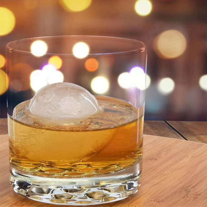 Ice Sphere Mold for Making Balls of Ice: transparent clear, black linked spherical ice mold trays, minimal functional style
