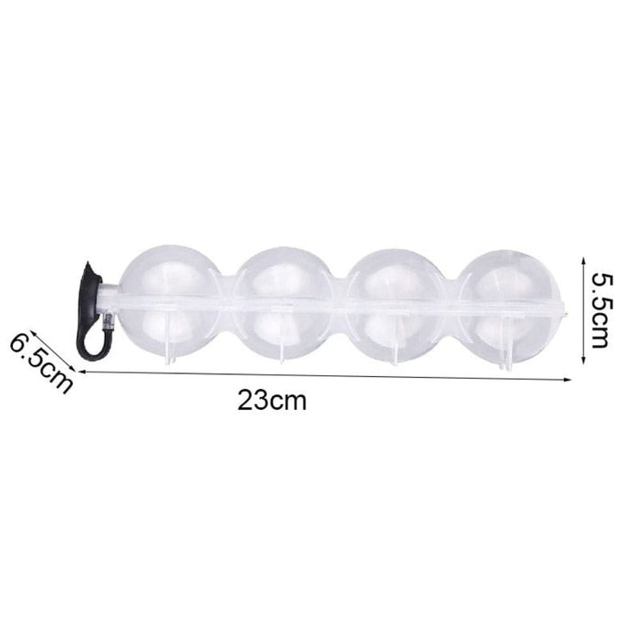 Ice Sphere Mold for Making Balls of Ice: transparent clear, black linked spherical ice mold trays, minimal functional style