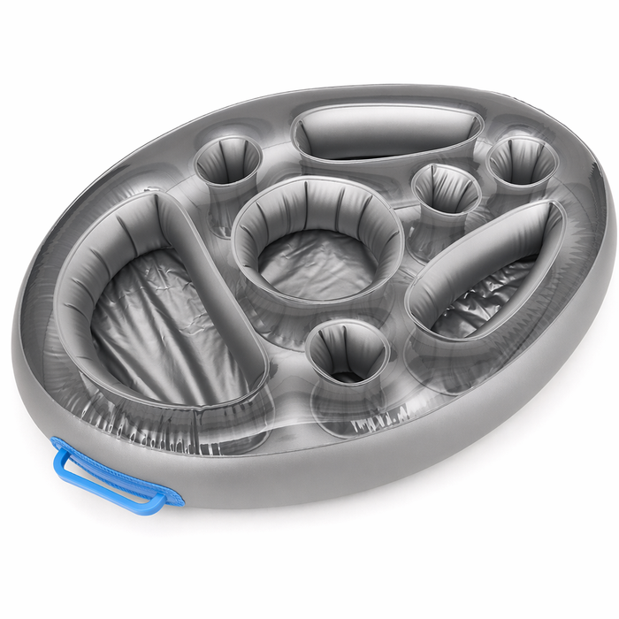 Inflatable Floating Tables for Food and Drinks in Swimming Pools Gray