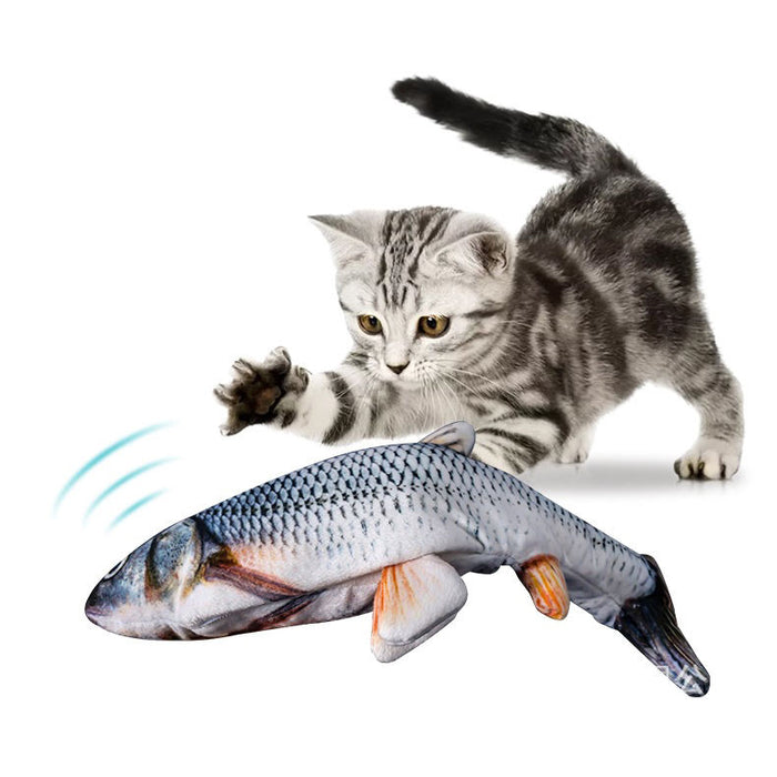 Interactive Dancing Fish Cat Toy — USB Rechargeable