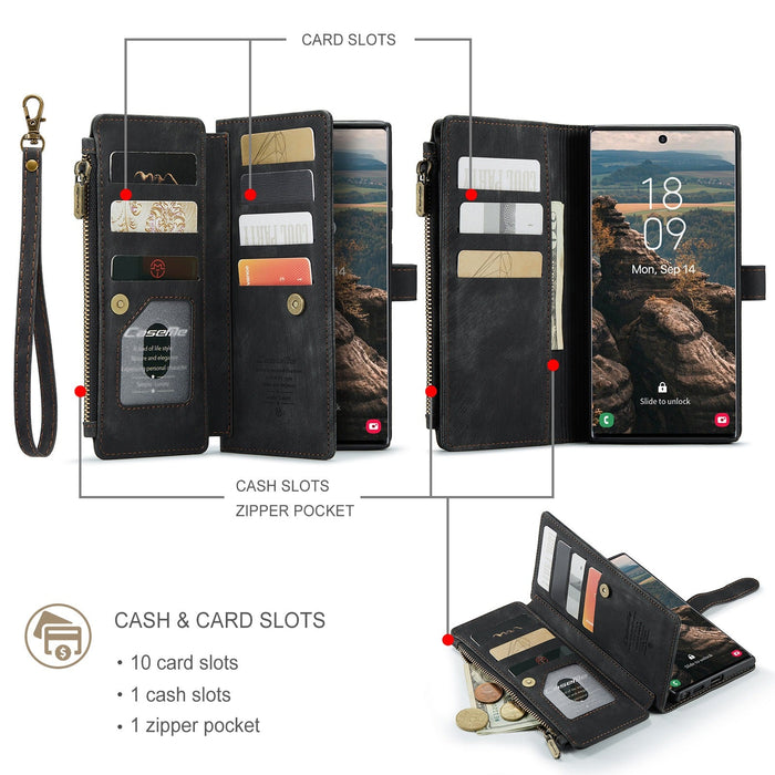 iPhone Premium Wallet Case: brown, dark brown wallet-style smartphone case, vintage rustic style