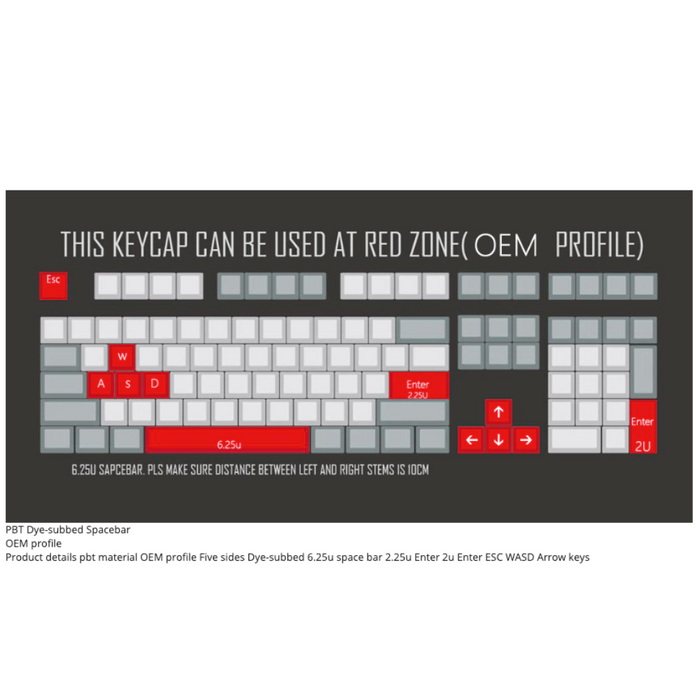 Japanese Anime Style Keyboard Keycap Set: white, red stylized ocean waves and Mount Fuji landscape theme, Japanese-inspired c