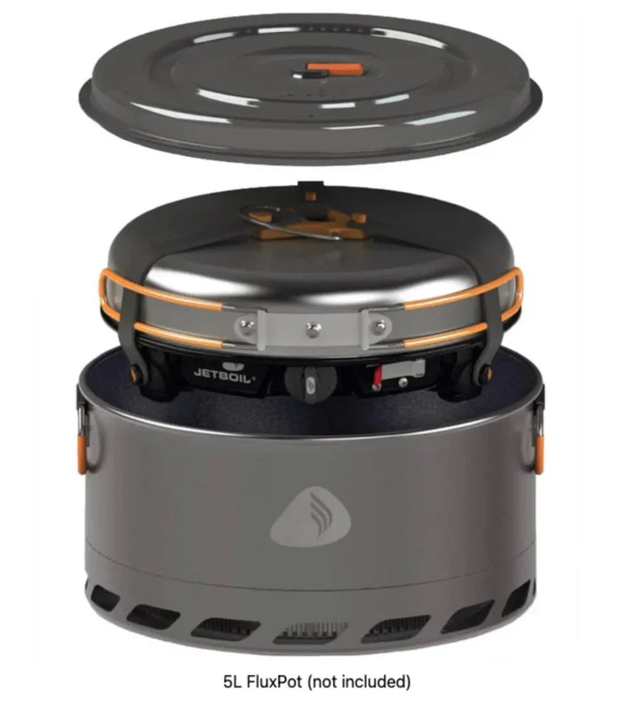 Compatible with 5L FluxPot (not included), both in storage and in use