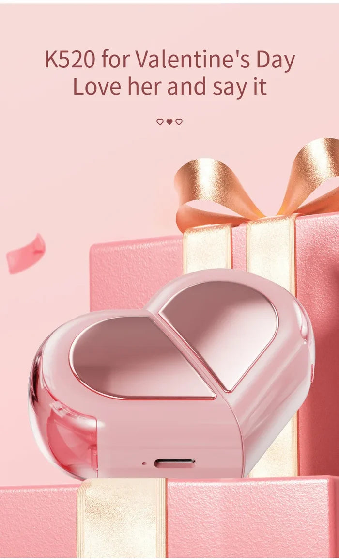 K520 Heart-Shaped Wireless Gaming Earbuds